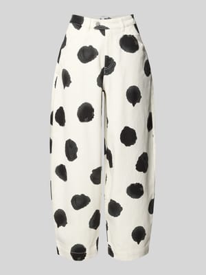 barrel fit jeans in all-over look model 'YARA' Shop The Look MANNEQUINE