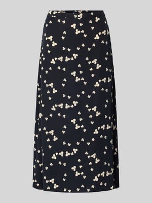 Midi-rok van pure viscose Shop The Look MANNEQUINE