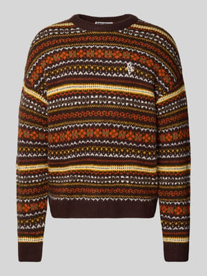 Sweter o kroju regular fit z dodatkiem wełny z efektem dzianiny Shop The Look MANNEQUINE