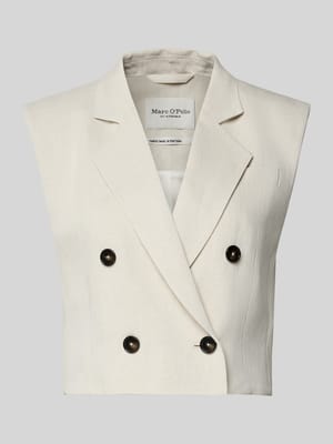 Kamizelka o kroju regular fit z mieszanki wiskozy i lnu Shop The Look MANNEQUINE