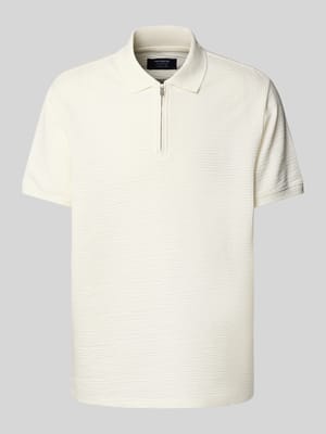Poloshirt mit kurzem Reißverschluss Shop The Look MANNEQUINE