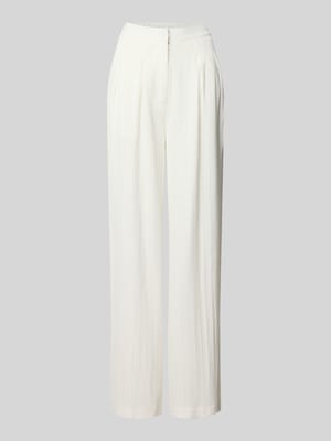 Broek van viscosemix met structuurpatroon Shop The Look MANNEQUINE