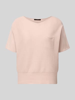 Sweter z dzianiny z dekoltem w łódkę i brustaszą Shop The Look MANNEQUINE