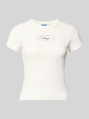t-shirt o kroju regular fit z mieszanka bawełny model '90 s TEE_B' Shop The Look MANNEQUINE