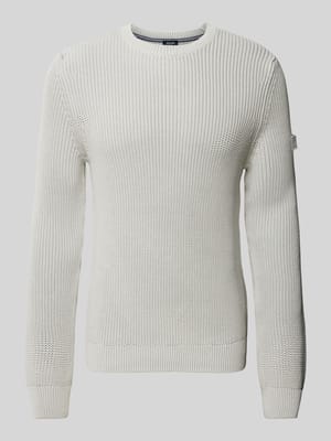 Gebreide pullover met ronde hals, model 'Haro' Shop The Look MANNEQUINE