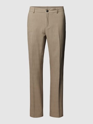 Slim fit pantalon met persplooien, model 'LIAM' Shop The Look MANNEQUINE