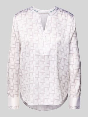 Regular Fit Bluse aus Seiden-Mix Shop The Look MANNEQUINE