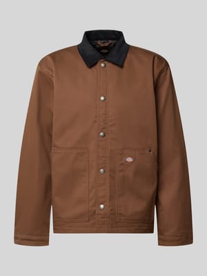 Jacke mit Umlegekragen und Label-Detail Shop The Look MANNEQUINE