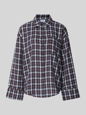relaxed fit overhemdblouse van katoenmix model 'Zoe' Shop The Look MANNEQUINE