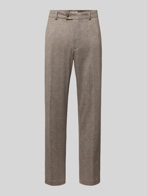 Straight fit pantalon met viscose, model 'Orlando' Shop The Look MANNEQUINE