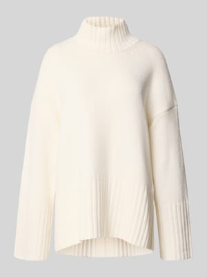 Sweter z dzianiny o kroju comfort fit z mieszanki bawełny i wełny model ‘SERENA’ Shop The Look MANNEQUINE