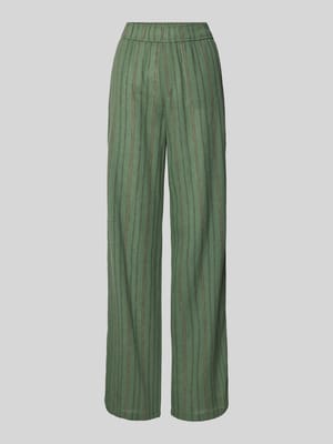 Wide Leg Leinenhose mit angedeutetem Eingriff Shop The Look MANNEQUINE