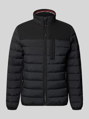 regular fit gewatteerde jas met zijwaartse stretchinzetten Shop The Look MANNEQUINE