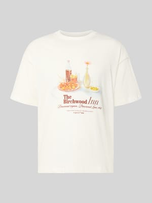 t-shirt z okrągłym dekoltem Shop The Look MANNEQUINE