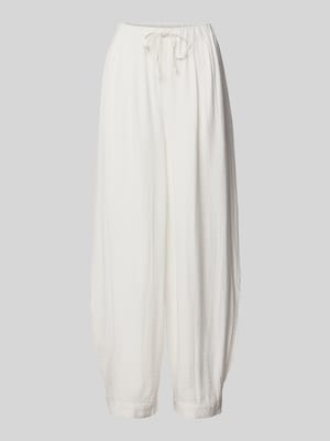 Stoffen broek met elastische band, model 'camila' Shop The Look MANNEQUINE