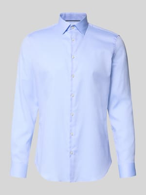 Koszula o kroju slim fit biznes z fakturowanym wzorem i kołnierzykiem typu kent Shop The Look MANNEQUINE