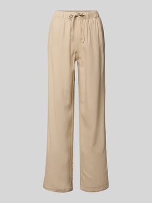 Wide Leg Leinenhose mit elastischem Bund Modell 'GOA' Shop The Look MANNEQUINE