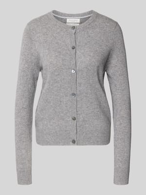 Kurtka z dzianiny z kaszmiru z okrągłym dekoltem Shop The Look MANNEQUINE