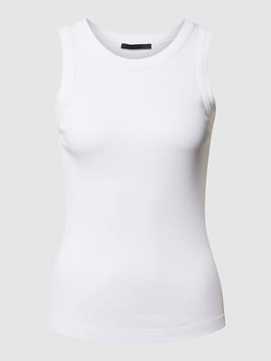 Top mit geripptem Rundhalsausschnitt Modell 'OLINA' Shop The Look MANNEQUINE