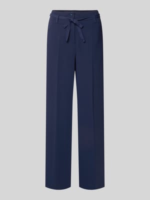 Broek met strikceintuur en vouwplooien Shop The Look MANNEQUINE