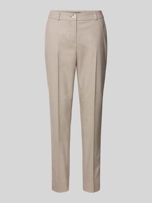 Regular fit stoffen broek met structuurmotief Shop The Look MANNEQUINE