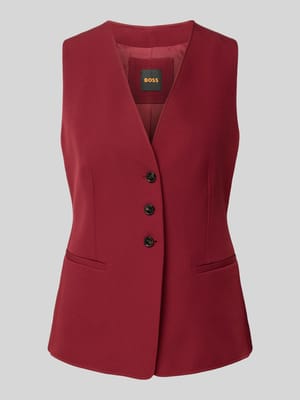 Regular Fit Weste mit Paspeltaschen Shop The Look MANNEQUINE