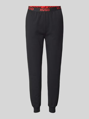 Relaxed fit sweatpants met elastische band met label, model 'SPORTY' Shop The Look MANNEQUINE