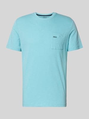 męski t-shirt o kroju regular fit z czystej bawełny Shop The Look MANNEQUINE