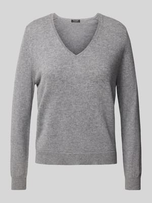 Kasjmier pullover met afgeronde V-hals Shop The Look MANNEQUINE