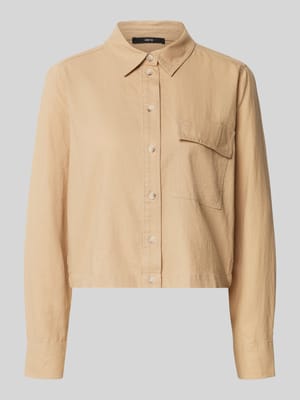 Linnen jack met platte kraag Shop The Look MANNEQUINE