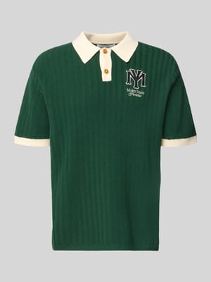 Regular Fit Poloshirt mit Label-Stitching Shop The Look MANNEQUINE