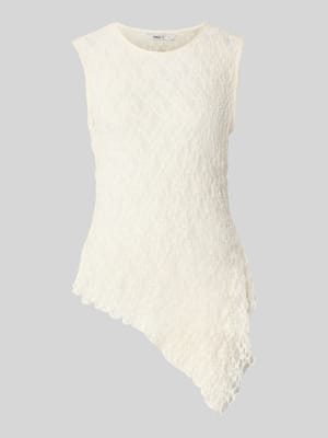 Slim fit top met asymmetrische band model 'LIVA' Shop The Look MANNEQUINE