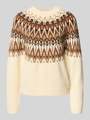 Regular fit gebreide pullover van katoenmix Shop The Look MANNEQUINE