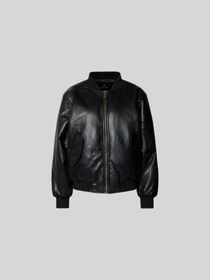 Regular Fit Jacke aus Leder-Mix Shop The Look MANNEQUINE