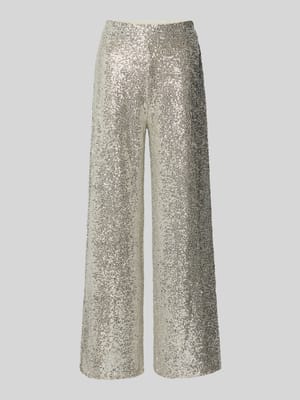 Wide Fit Stoffhose mit Allover-Pailettenbesatz Modell 'Fauca' Shop The Look MANNEQUINE