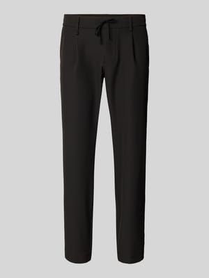 Relaxed Fit Bundfaltenhose mit elastischem Bund Shop The Look MANNEQUINE