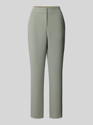 Enkellange slim fit cigarette pants van twill Shop The Look MANNEQUINE