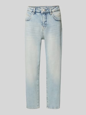 Mom fit jeans met riemlussen, model 'Momito fresh' Shop The Look MANNEQUINE