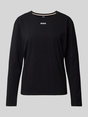 Bluzka z długim rękawem i nadrukiem z logo Shop The Look MANNEQUINE