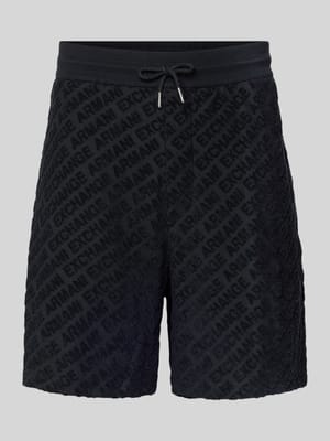 Shorts mit Logo-Muster und elastischem Bund Shop The Look MANNEQUINE