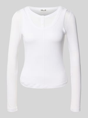 Longsleeve aus Viskose-Mix Shop The Look MANNEQUINE