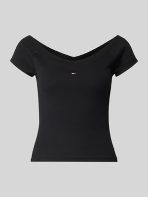 t-shirt o kroju slim fit z mieszanki bawełny Shop The Look MANNEQUINE