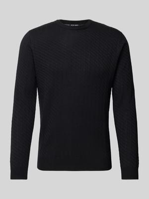 Gebreide pullover met ronde hals Shop The Look MANNEQUINE