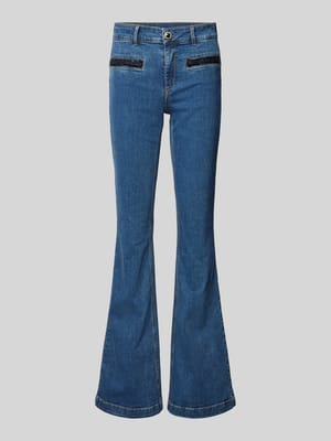 High Waist Flared Jeans mit Gürtelschlaufen Shop The Look MANNEQUINE