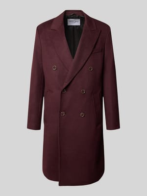 Lange jas met reverskraag en steekzakken Shop The Look MANNEQUINE