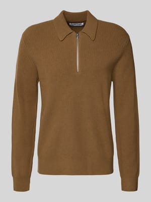 Gebreide pullover van wol met ritssluiting, model 'ISAKS' Shop The Look MANNEQUINE