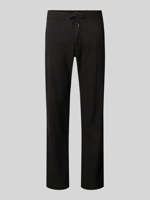 Straight Fit Leinenhose mit elastischem Bund Modell 'Sanderson' Shop The Look MANNEQUINE