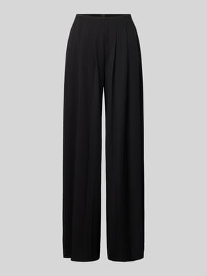 Wide leg stoffen broek met platte plooien Shop The Look MANNEQUINE