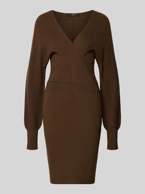 Knielange gebreide jurk van viscosemix Shop The Look MANNEQUINE