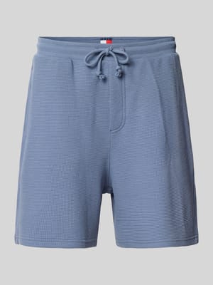 Relaxed fit sweatshort met structuurmotief Shop The Look MANNEQUINE